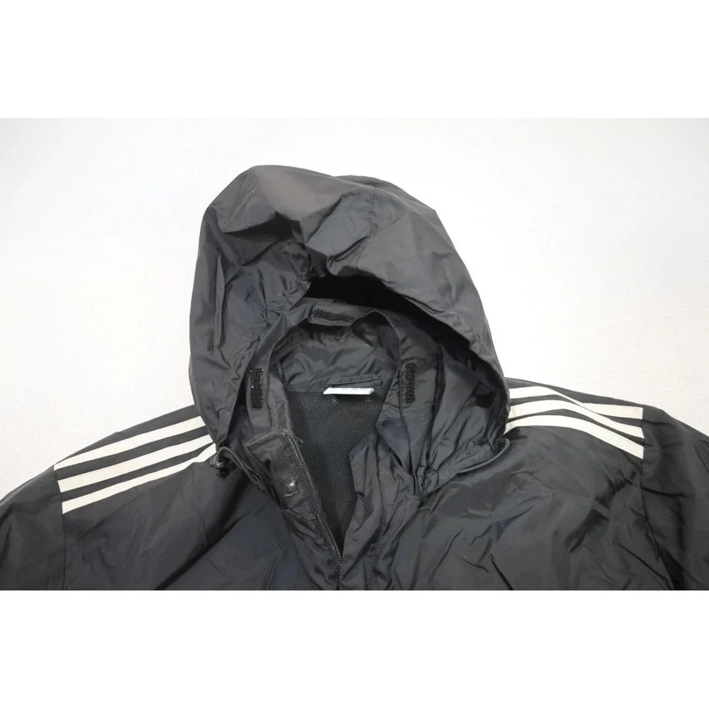 Adidas Track Jacket Dark Blue Striped Performance Full Zip Athletic Mens Large‎